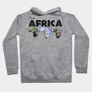 African Wildlife Continent Collage Trio Hoodie